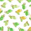 36Pcs 3 Colors Lemon Acrylic Pendants PALLOY-FS00059-02-3