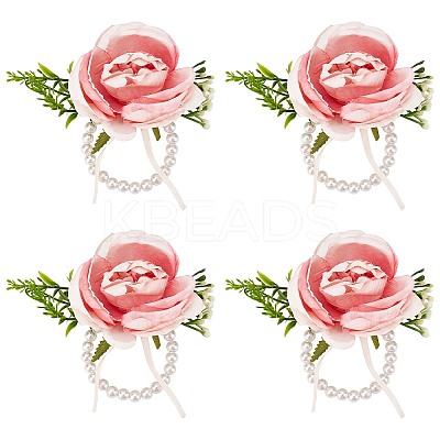 4Pcs Silk Wrist Corsage AJEW-CP0001-63-1