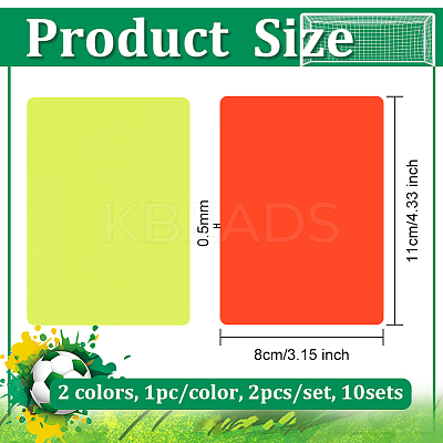 PVC Plastic Blank Penalty Cards LS-AJEW-WH0401-87-1