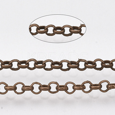 Soldered Brass Coated Iron Rolo Chains CH-S125-08B-R-1
