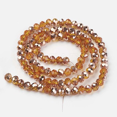 Electroplate Transparent Glass Beads Strands LS-EGLA-A034-T8mm-N16-1