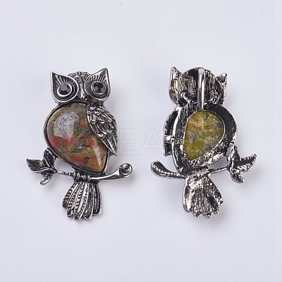 Natural & Synthetic Mixed Stone Pendant G-F529-C-1