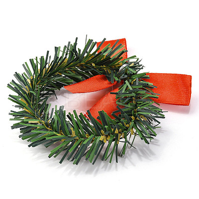 Christmas Theme Iron Napkin Rings AJEW-G062-01B-1
