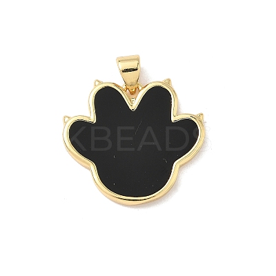 Brass Resin Pendants KK-L239-069G-1