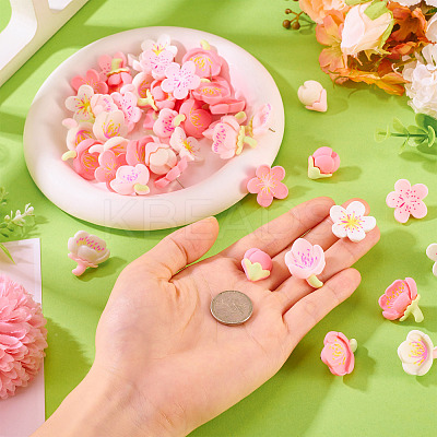 48Pcs Resin Flower & Iron Push Pins Set AJEW-TAC00050-1