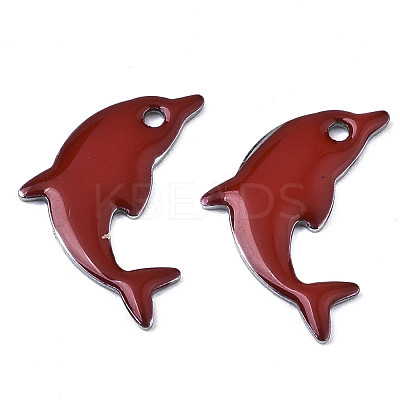 201 Stainless Steel Enamel Pendants STAS-N088-16I-1