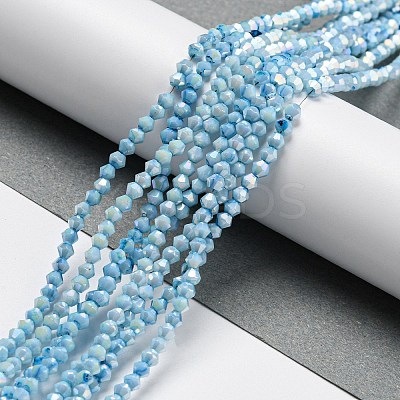 Opaque Baking Paint Glass Beads Strands DGLA-F002-01E-1