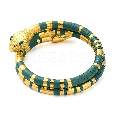Snake Alloy Bangles for Women LS-BJEW-Z135-01G-02-1
