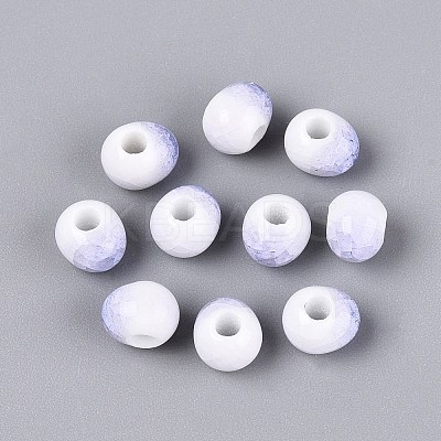 Handmade Crackle Porcelain Beads PORC-Q008-06A-04-1