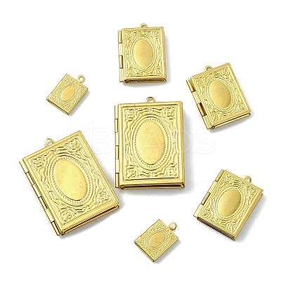 15Pcs 3 Styles Brass Locket Pendants FIND-CJ0004-73-1