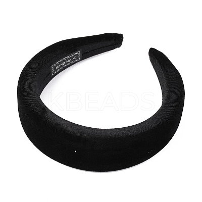 Flocking Cloth Sponge Thick Hairbands OHAR-O018-04B-1