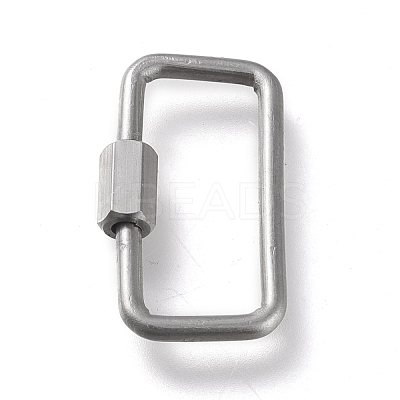 Non-Tarnish 304 Stainless Steel Screw Carabiner Lock Charms STAS-K195-01P-1