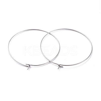 316 Surgical Stainless Steel Hoop Earring Findings X-STAS-J025-01F-P-1