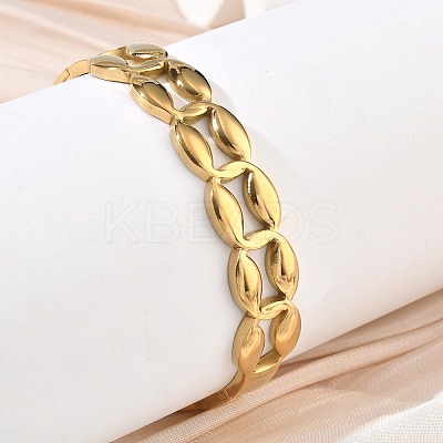 304 Stainless Steel Hinged Cuff Bangles SA-CBAB92B-06G-1