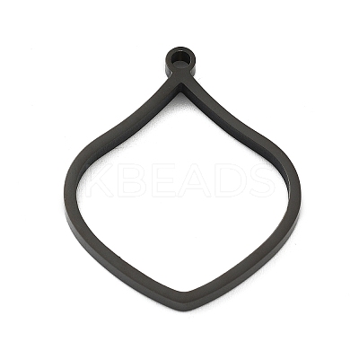 Ion Plating(IP) 304 Stainless Steel Open Back Bezel Pendants STAS-K208-18B-1