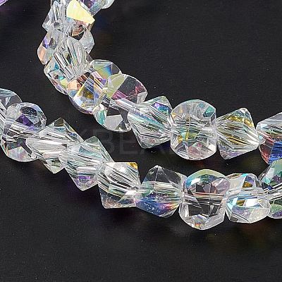 Transparent Electroplate Glass Beads Strands EGLA-L043-AB01-1
