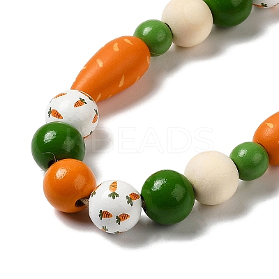Wood Beaded Garland Hanging Ornament HJEW-A007-01C-1