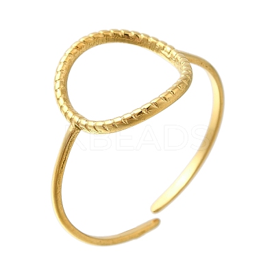 Ion Plating(IP) 304 Stainless Steel Cuff Rings for Women RJEW-U017-35G-1