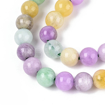 Dyed Natural Quartz Beads Strands G-T139-6mm-94-1