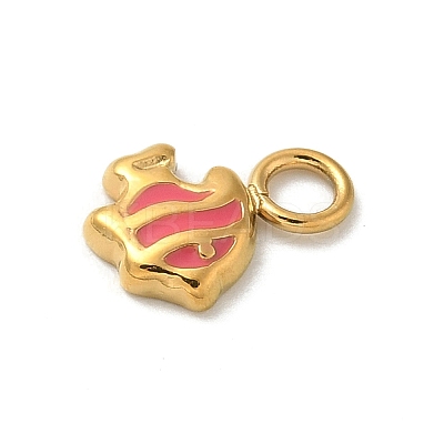 Ion Plating(IP) 304 Stainless Steel Enamel Charms STAS-G351-05G-03-1