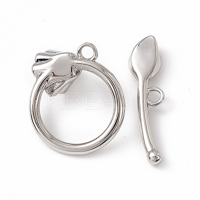 Brass Toggle Clasps KK-K271-29P-1