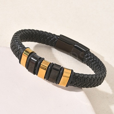 Braided Microfiber Leather Cord Bracelets BJEW-C153-01I-1