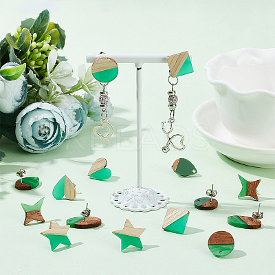 DIY Two Tone Stud Earring Making Finding Kits DIY-PH0006-52-1