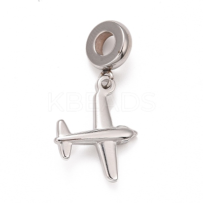 Non-Tarnish 304 Stainless Steel European Dangle Charms LS-STAS-I194-21P-1