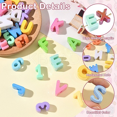 46Pcs UV Plating Opaque Acrylic Beads SACR-YW0001-98-1