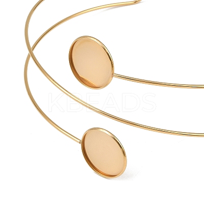 304 Stainless Steel Cuff Necklace Making STAS-B117-02G-1