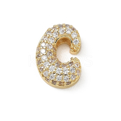 Brass Micro Pave Cubic Zirconia Pendants KK-A300-02G-C-1