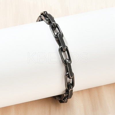 304 Stainless Steel Chain Bracelets for Women Men BJEW-Z143-29AS-1