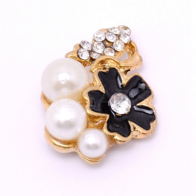 Alloy Cabochons Accessories with Enamel FIND-TAC0001-19B-1