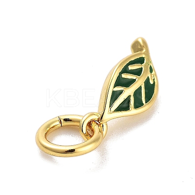 Real 18K Gold Plated Rack Plating Brass Enamel Charms KK-M293-25G-01-1