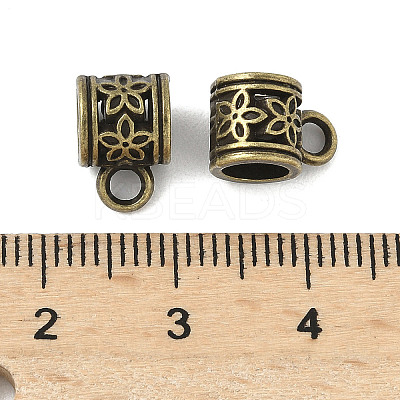 Tibetan Style Alloy Tube Bails FIND-F012-04AB-1