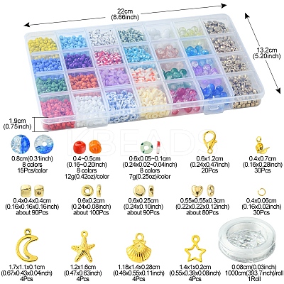 DIY Alloy & Polymer Clay & Glass Earring/Bracelets Jewelry Making Kits DIY-FS0007-29-1