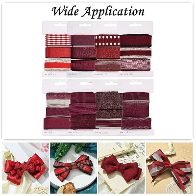 9 Yards 3 Styles Polyester Ribbon SRIB-A014-A02-1