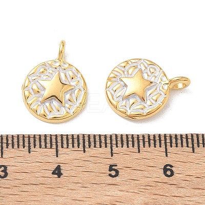 304 Stainless Steel Enamel Pendants STAS-Q119-11G-01-1