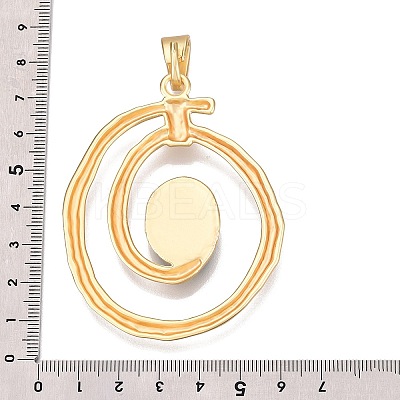 Rack Plating Alloy Pave Imitation Turquoise Resin Big Pendants FIND-N005-41G-1