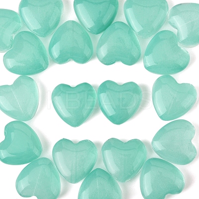 20Pcs Transparent Spray Painted Glass Beads GLAA-YW0004-79H-1
