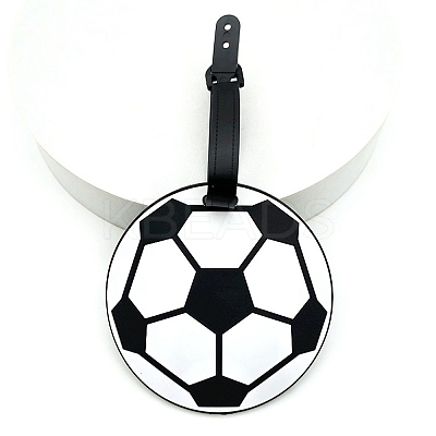 2Pcs Sports Ball Style PVC Luggage Tag AJEW-DJ0004-63A-1