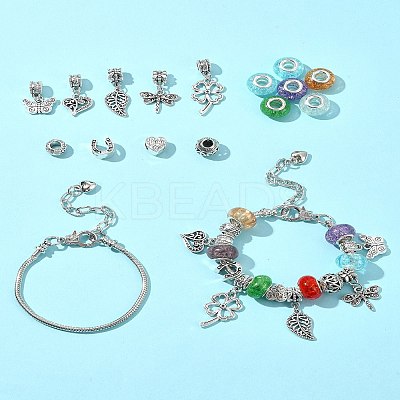 DIY Garden Theme Alloy & Brass European Style Bracelet Making Kits DIY-FS0007-26-1