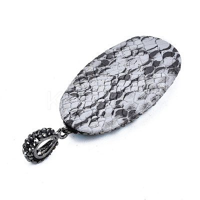 Polymer Clay Rhinestone Pendants RB-S056-15A-B-1