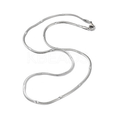 Non-Tarnish 304 Stainless Steel Flat Snake Chain Necklaces for Women LS-NJEW-D058-04P-1