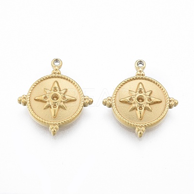 Ion Plating(IP) 304 Stainless Steel Pendant Rhinestone Settings STAS-N097-250LG-1