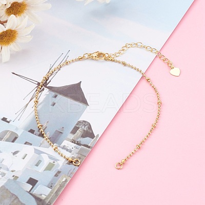 Brass Ball Chain Anklets Making AJEW-JB00937-1