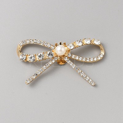 Alloy Rhinestone Shoe Decoration AJEW-WH0166-62KCG-1