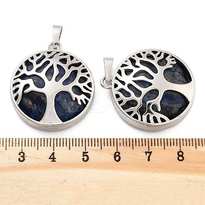 Natural Sodalite Pendants G-P350-D16-1