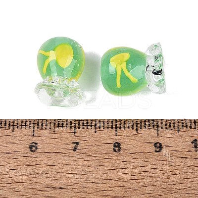 Inner Flower Handmade Lampwork Beads LAMP-Q039-13E-1
