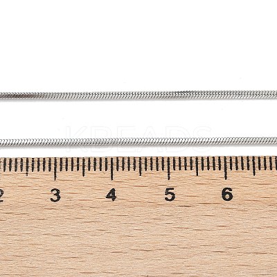 Tarnish Resistant 304 Stainless Steel Snake Chain Necklace Making STAS-P045-18P-1